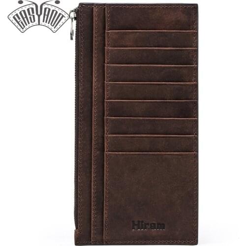 H-iram real leather bag multi function mens zero wallet zipper mobile phone bag retro multi card card holder
