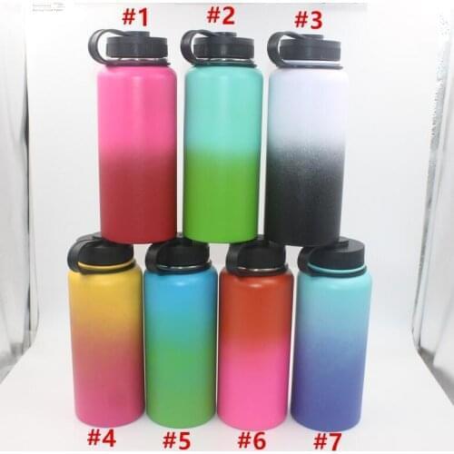Quevinal 50pcs 32oz 18oz 40oz Vacuum Water Bottle Bottle 304 Stainless Steel Water Bottle Wide Mouth Big Capacity Travel Bottle