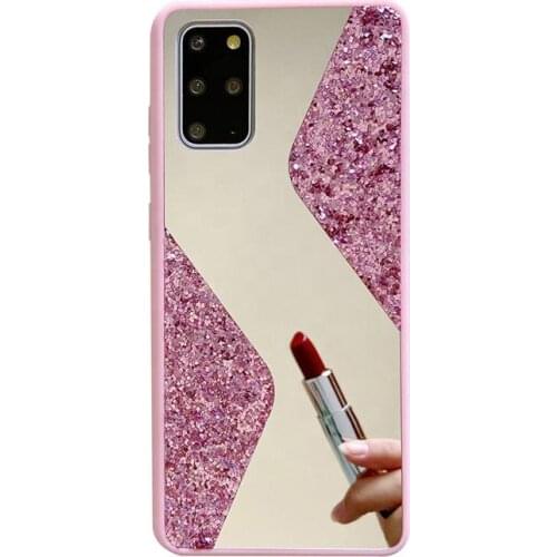 Smartphone webcam for samsung S20 mirror glass protective case S10 S9 S8 NOTE20 10 transparent fashion design mobile pho