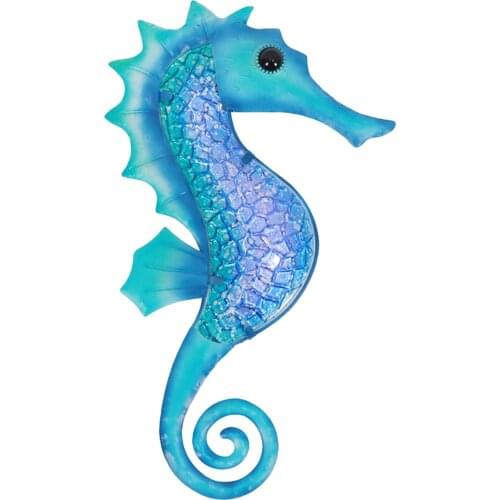 Iron Seahorse Wall Decorative Art Inspirational Sculpture House Garden