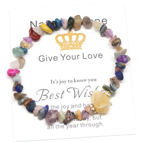 Bohemian Natural Stone Charm Bracelets Women Mix Color All Handmade Olivine Moonstone Tigereye Crystal Bracelet Bangle Wedding