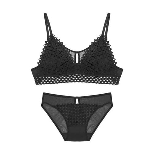 1/2 Uds. Estilo francés sujetador sin aros ni costuras Sujetador de encaje en V profundo ropa interior delgada inalámbrica Sexy