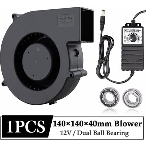 1Pcs Gdstime DC 12V 140mmx40mm Turbo Blower Fan 140mm 14040 Industrial Disinfection Cabinet Cooling Fan 14cm Compressor Radiator