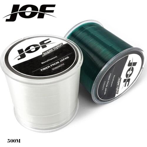 2PCS JOF Nylon Fishing Line 500m Extreme Strong Monofilament Fishing Line for 5 LB-30 LB
