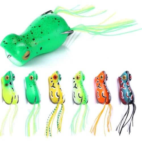 1pcs 50mm 12g Fishing Lure Ray Frog Lure Sillicon Bait Fake Lure For Snakehead Bass Pike Lures Sea Lake River Fishing