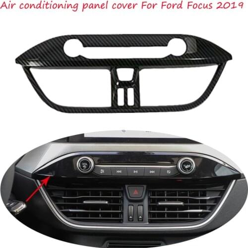 For Ford Focus Sedan/Hatchback 2019 LHD Car Accessories Air-conditioning Outlet Vent Cover Decoration Carbon Fiber Stickers Trim