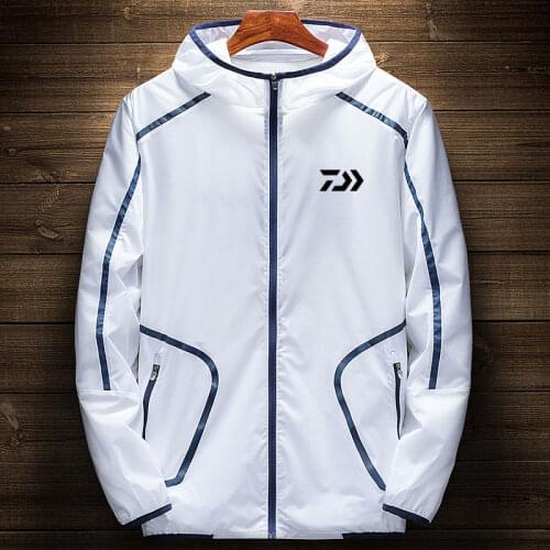 DAIWA Quick Drying Breathable Fishing Jacket Outdoor Couple Windbreaker Fishing Clothes for Hiking Camping Clothing Fishing Coat