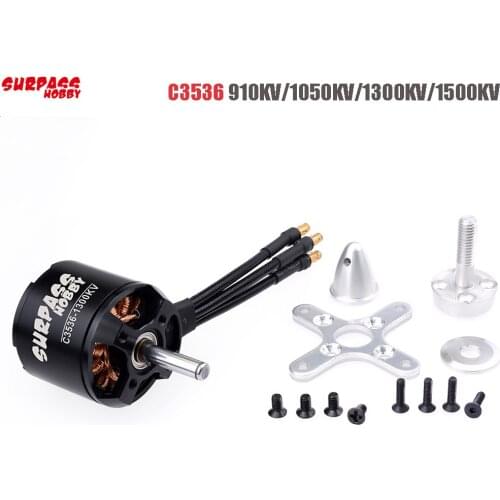SURPASS HOBBY 2814 C3536 Brushless Motor 910KV 1050KV 1300KV 1500KV 14 Poles for RC Airplane Fixed-wing Glider Aircraft