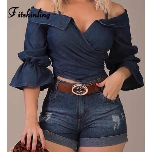 Блузки с запахом FITSHINLING China At AliExpress