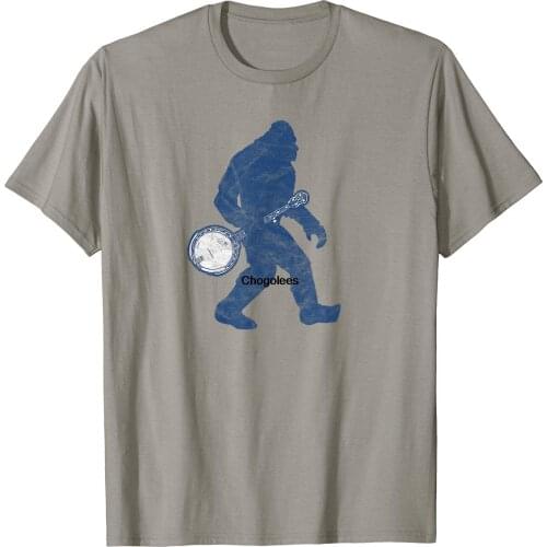 Bigfoot Banjo - Sasquatch Silhouette Retro Bluegrass T-Shirt