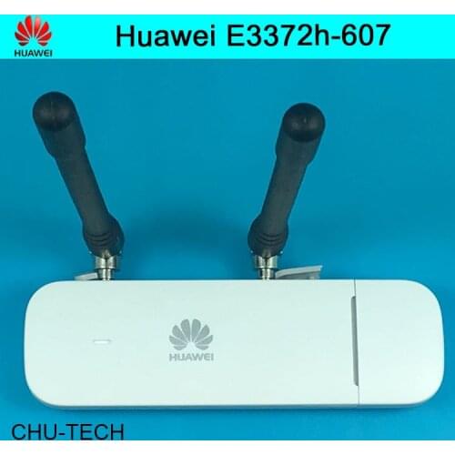 Huawei E3372h-607 Unlocked LTE 4G 3G 2G Broadband 150Mbps USB + 2pcs antenna