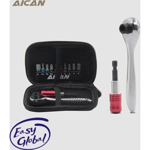 Taiwan AICAN Bike Maintenance Wrench Set Tool Portable Ratchet Tool Wrench Road MTB Bicycle Repair Wrench Tools Easy To Store