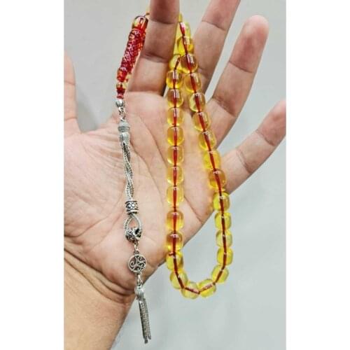 Islamic Tasbih Muslim Rosary Beads 33 Prayer Rosary For Men Bracelet For Men Accessory amber oltu amber stone Handmade Turkey
