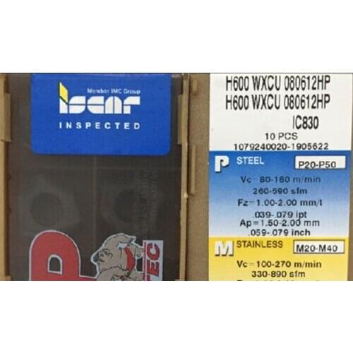 10 PCS CARBIDE INSERT H600 WXCU080612HP IC830
