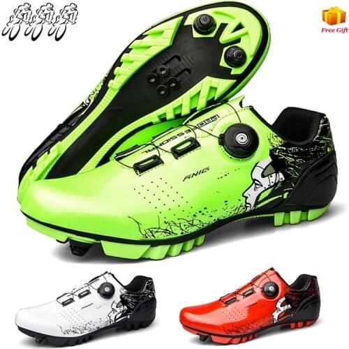 New Color-changing Lock-free Leisure Riding Shoes Men and Women Bicycle Shoes Mountain Bike Shoes Road Car Hard Camouflage