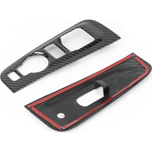 2pcs Window Armrest Trim Cover Carbon Fiber Style ABS Fits for Hyundai Grand Starex H1 2019 Car Accessories Interior