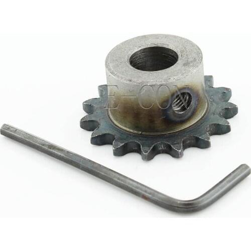 1pcs 10mm Bore 15 Teeth 15T Metal Pilot Motor Gear Roller Chain Drive Sprocket