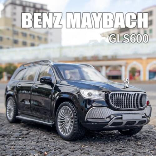 1:24 Benzs Maybachs GLS-Class GLS600 Alloy Car Model Diecast & Toy Metal Vehicles Car Model Simulation Sound Light Children Gift