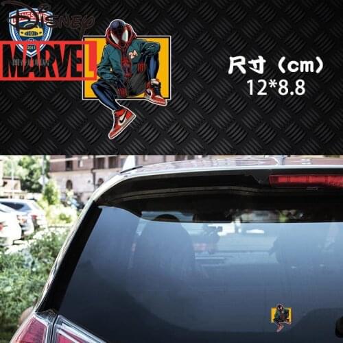 Disney Car Sticker Marvel Spider-Man Creative Car Rear Door Car Sticker