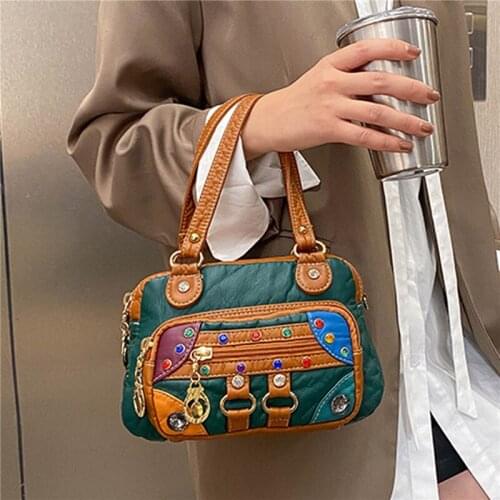 New Mini Women Crossbody Bags Pocketbook Soft PU Leather Purses And Handbags 2021 Multi Pocket Shoulder Messenge Bags Small Tote