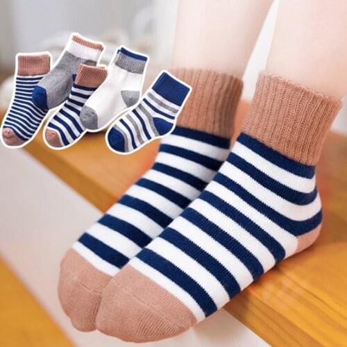 New spring and summer cotton childrens socks casual boys and girls socks