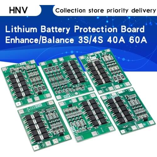 3S/4S 40A 60A Li-ion Lithium Battery Charger Protection Board 18650 BMS For Drill Motor 11.1V 12.6V/14.8V 16.8V Enhance/Balance