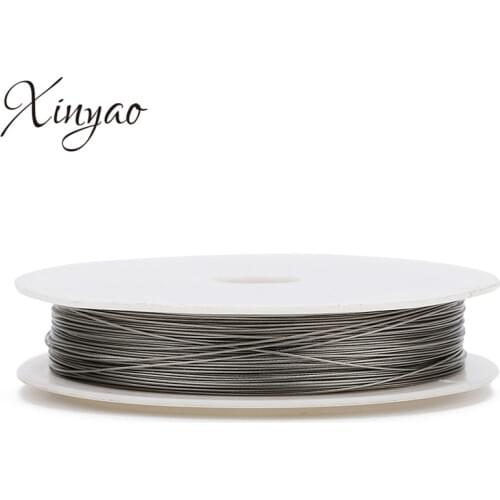 XINYAO 1roll/lot 0.3-0.8mm Dia Stainless Steel Wire Beading Wire Thread Cord for DIY Jewelry Findings Making Accessories F7585