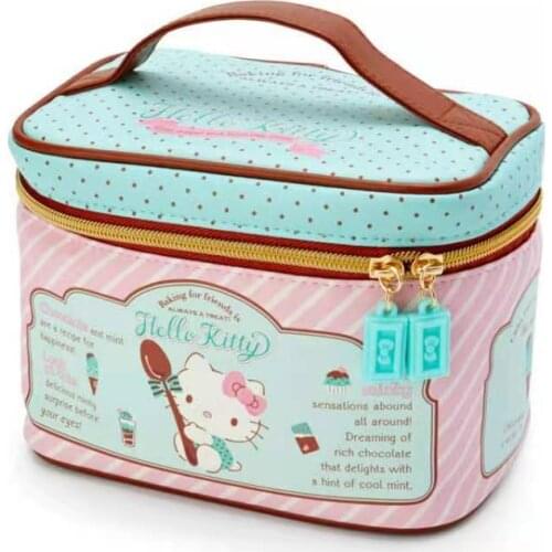 Sanrio hello kitty new Melody handbag cartoon cosmetic bag girl storage bag travel bag portable portable cosmetic case