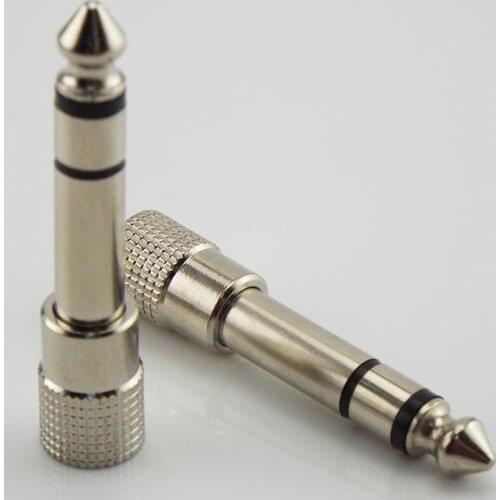 6.5mm 6.35mm 1/4" Male Plug to 3.5mm 1/8" Female Jack Stereo Connectors Headphone speaker Audio Adapter Home Adapter Microphone