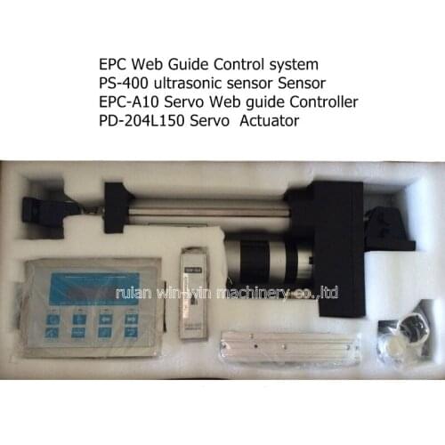 EPC Web Guide Control system PS-400 ultrasonic sensor Sensor EPC-A10 Servo Web guide Controller PD-204L150 Servo Actuator