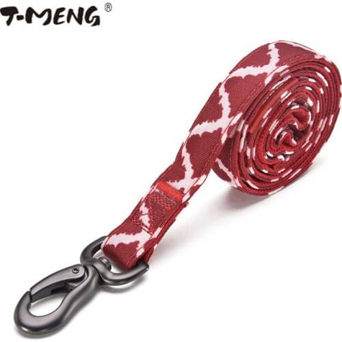 T-MENG 120CM Length Nylon Dog Leash Durable Collar Lead Reflective Walking Training Round Rope Leashes Goods For Pet Product