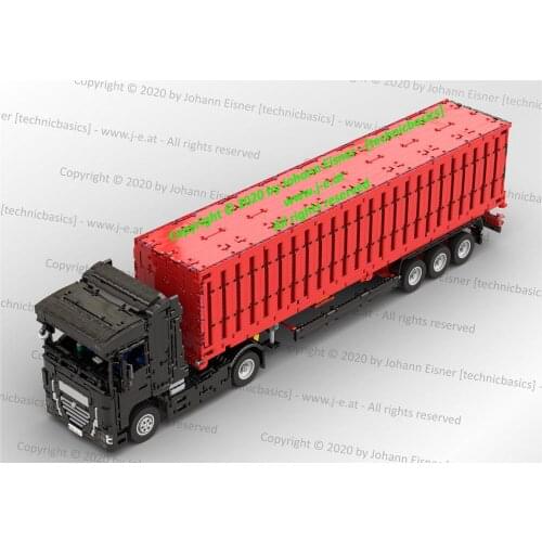 Technology building block moc-33481 tractor truck carriage DAF XF 460 remote control assembling boy toys