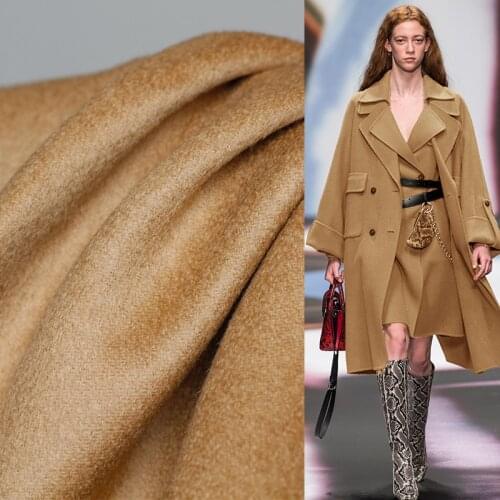 The Cloth Camel Double-side Overcoating 100%Wool Fabrics Materials Textile Winter Women Overcoat Sewing Cloth Freeshipping