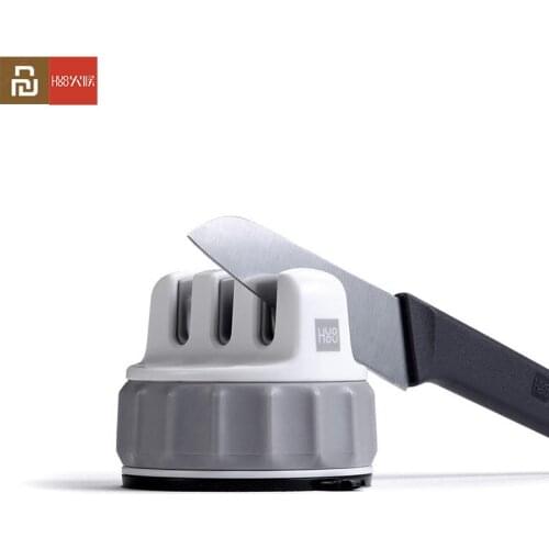 Youpin Huohou Mini Fixable Sharpen Stone Trible Wheel Whetstone Super suction Knife Sharpener Sharpening Tool Grindstone