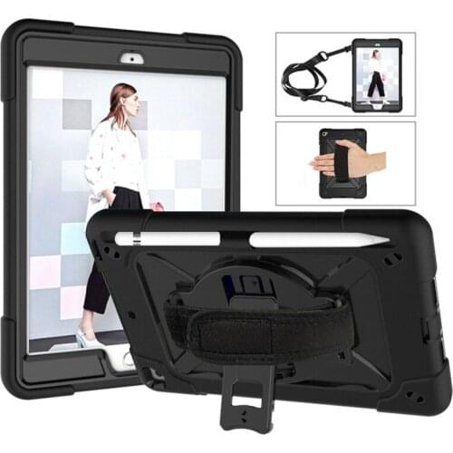 360 Rotation Hand Strap Kickstand Funda Tablet Protective For Apple iPad mini 1 2 3 (A1432 A1454 A1455 A1489) Tablet Case +Film