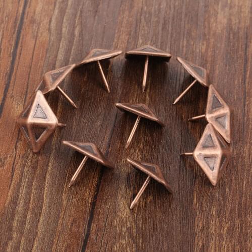 10Pcs Vintage Jewelry Gift Box Door Sofa Furniture Decorative Tack Stud Pushpin 19mm Antique Upholstery Nail Tachas Red Bronze