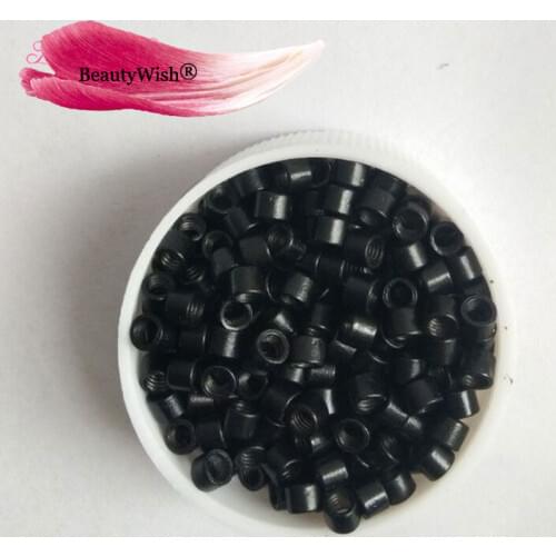 1000Pcs Screw Micro Ring For I tip Hair 3520 Nano Micro Ring Screw In Black Brown Blonde Micro Ring