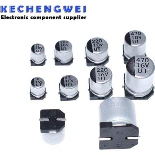 20pcs SMD Electrolytic capacitor aluminum 6.3V 10V 16V 25V 35V 50V 1UF 2.2UF 4.7UF 10UF 47UF 100UF 220UF 330UF 470UF 680UF