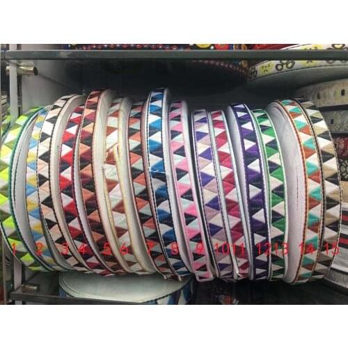 20yards/lots wide 2 cm Woven Jacquard Ribbon Trims triangular form geometric pattern for curtain and clothing accessory LS-2705