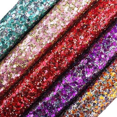 30x134cm Roll Matte Big Chunky Glitter Fabric Leather For Shoes Earring Home Decoration Bows DIY Honghuxing AY318