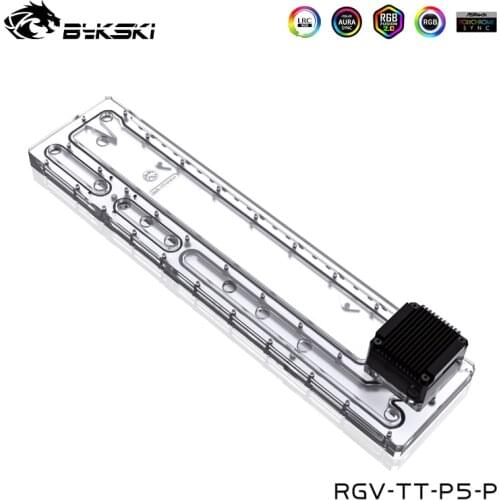 BYKSKI Acrylic Water Tank For TT P5 Computer Case Support Connect To Motherboard Replace Reservoir ,RGV-TT-P5-P