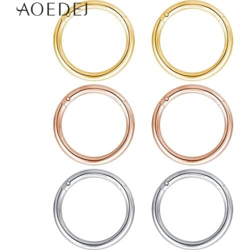 AOEDEJ Gold Color Surgical steel Nose Rings for Women 6PCS 18G Nose Rings Ear Piercing Body Jewelry Punk Earrings