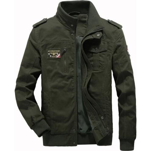 Autumn 6XL Cotton Military Jacket Men MA-1 Style Army Jackets Male Winter Brand Multi Pockets Mens Jackets Thin Coat Plus Size