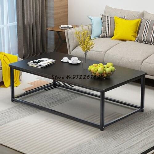 Mansfield Tea Table Simple Modern Living Room Small Family Tea Table Simple Rectangular Small Table Economical Iron Art
