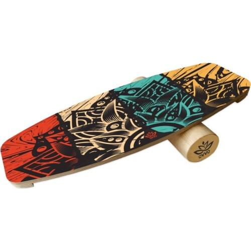 Wooden Balance Board Yoga Twisting Fitness Balance Plate Core Workout For Abdominal Waist Legs Muscles Of Roller- Board Balancing