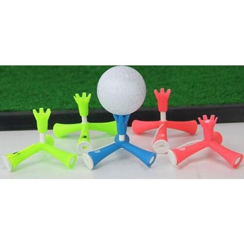 Golf Tee Ball Holder Anti-Flying Rotatable Tripod Accessories Practice Aids Adjustable Height Self Standing Mini Training New