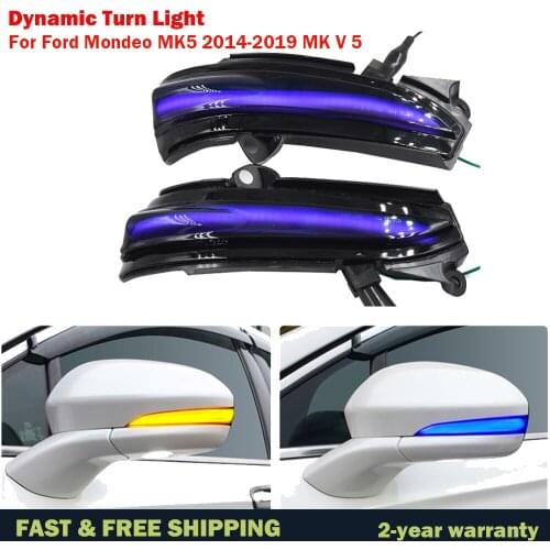 For FORD MONDEO MK5 2014-2019 MK V 5 Car Accessories LED Side Wing Dynamic Turn Signal Light Rearview Mirror Indicator