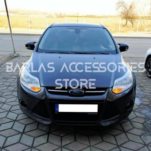 For Mirror Cover Bat Mirror Cover For Ford Focus 2.5 Mk2.5 Piano Black 2 pcs Left-Right