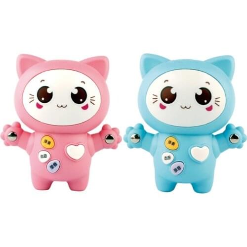 Scale Cat Electronic Toy Cat Induction Kitty Boy Girl Interactive Playing Toy Baby Cartoon Rercorder 3-6 Years Old Musical Toy