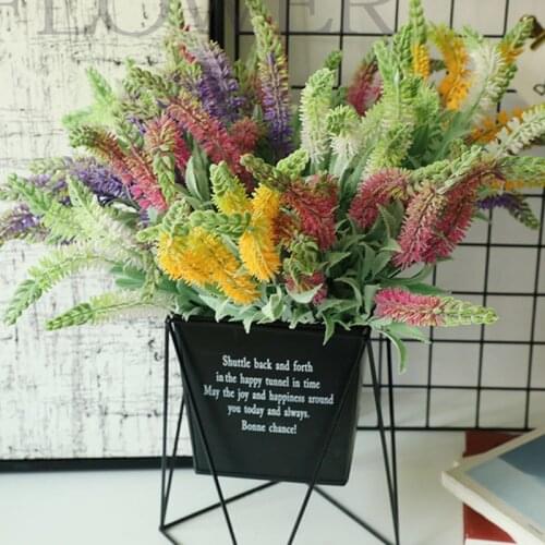 Artificial flowers green plants branch wind sage lavender leaf plastic green plants garden home decoration wedding materials
